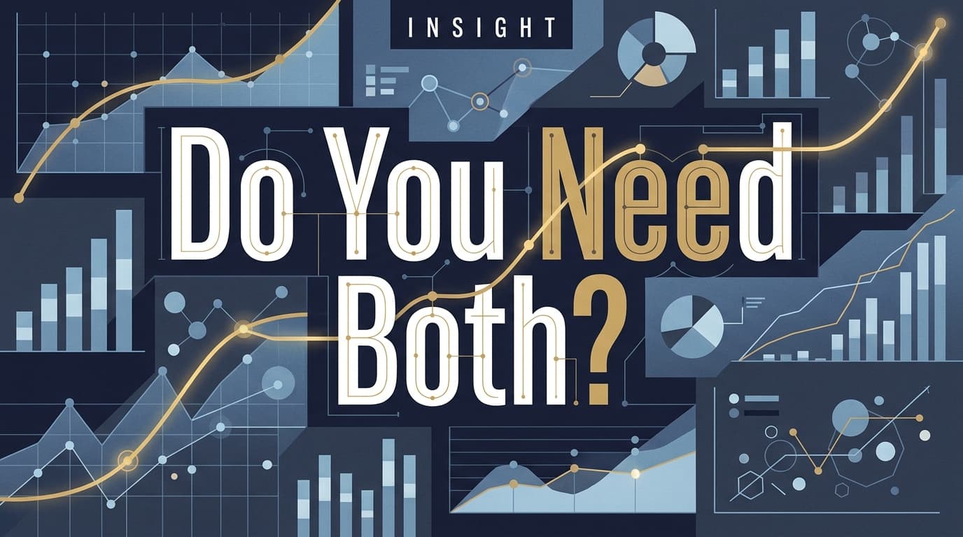 Geometric data-visualization cover for the Insight series, titled Do You Need Both?